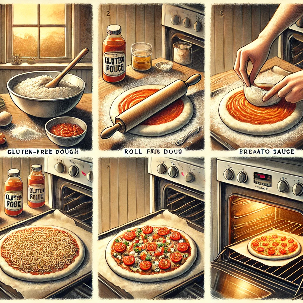Adım Adım Süreç Fırında Glutensiz Pizza Yapımı İçin Rehber Adım Adım Süreç Fırında Glutensiz Pizza Yapımı İçin Rehber