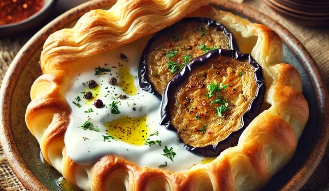 Milföy Çanağında Yoğurtlu Patlıcan Tarifi