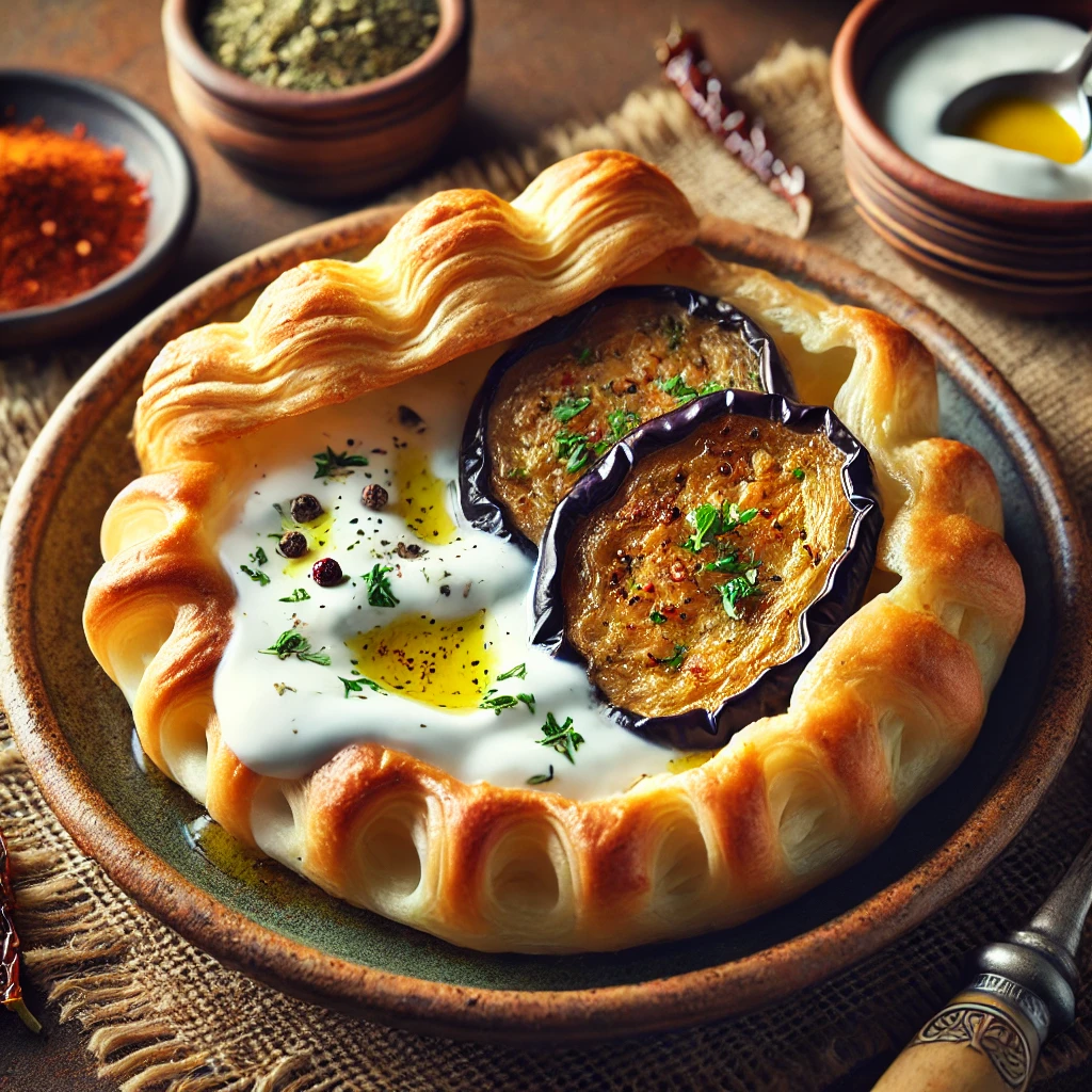 Milföy Çanağında Yoğurtlu Patlıcan Tarifi