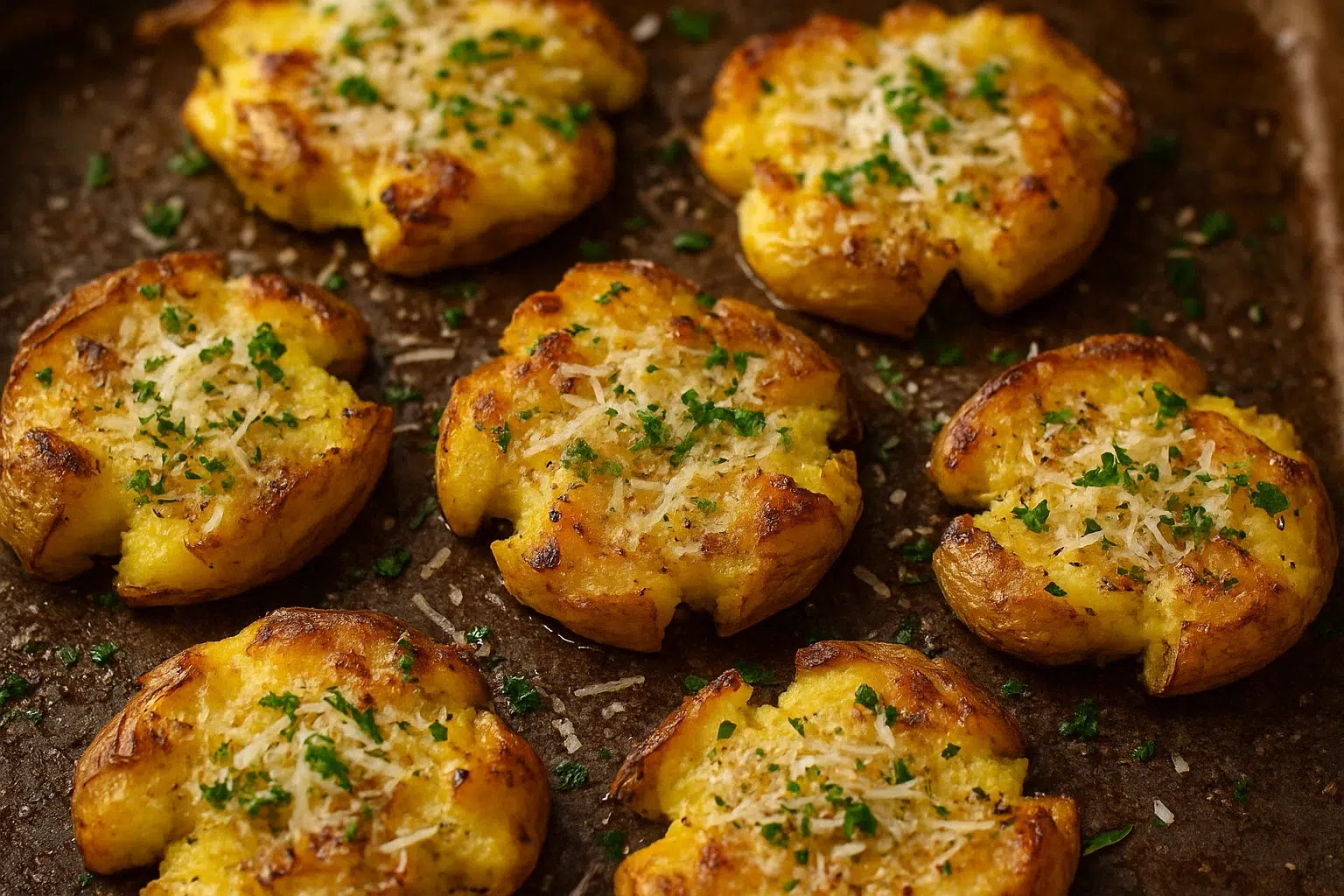 Sarımsaklı Parmesanlı Smashed Patates Nasıl Yapılır?